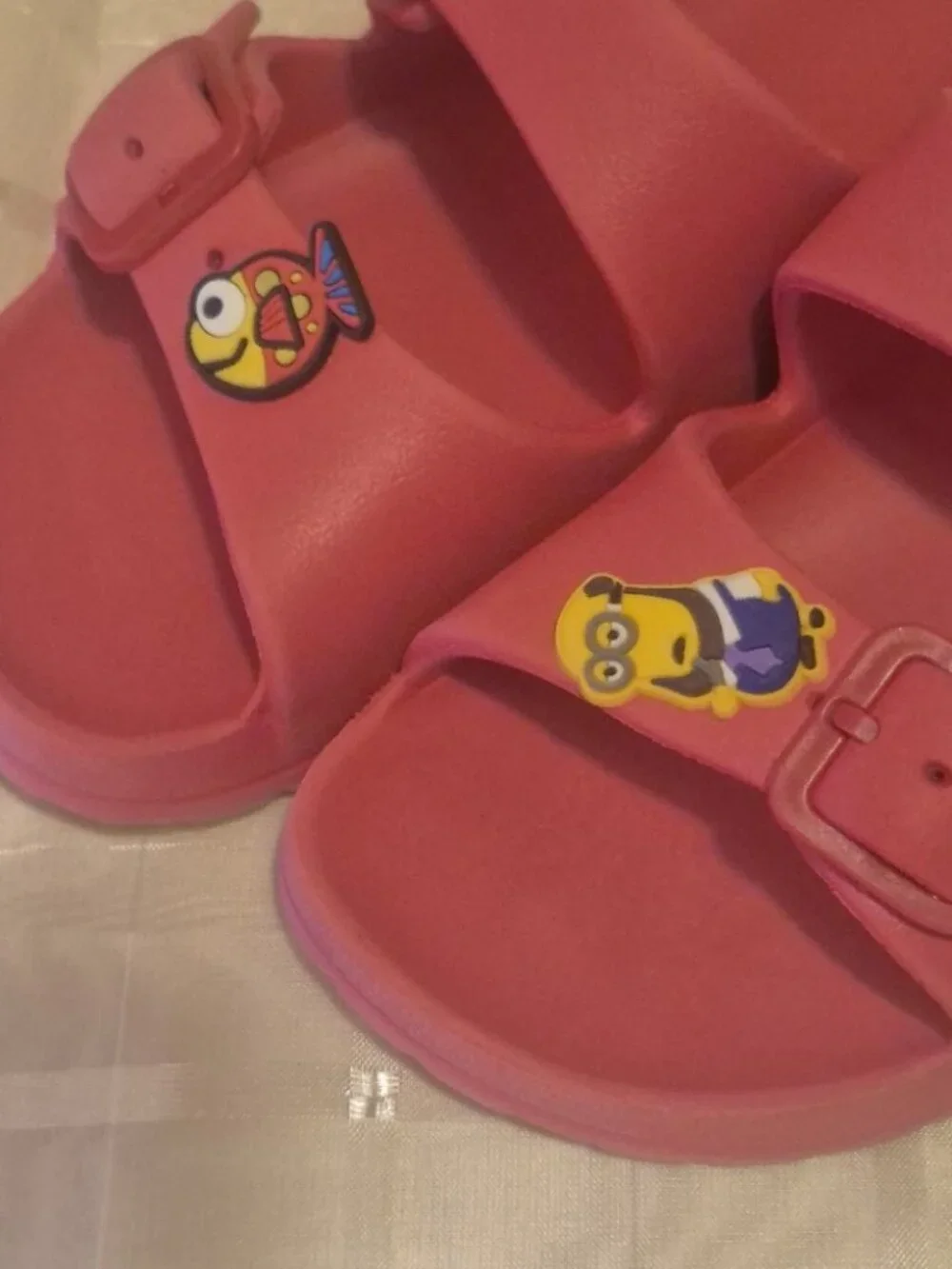 WONDER NATION Toddler Boys Size 11-12 EVA Two Buckle Sandals Ankle Strap • Red
